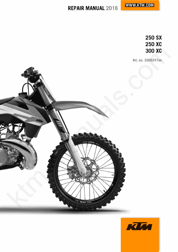 2016 KTM 250-300 SX XC Manual