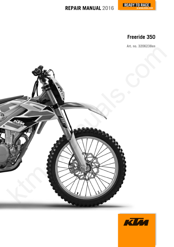 2016 KTM Freeride 350 Service Repair manual