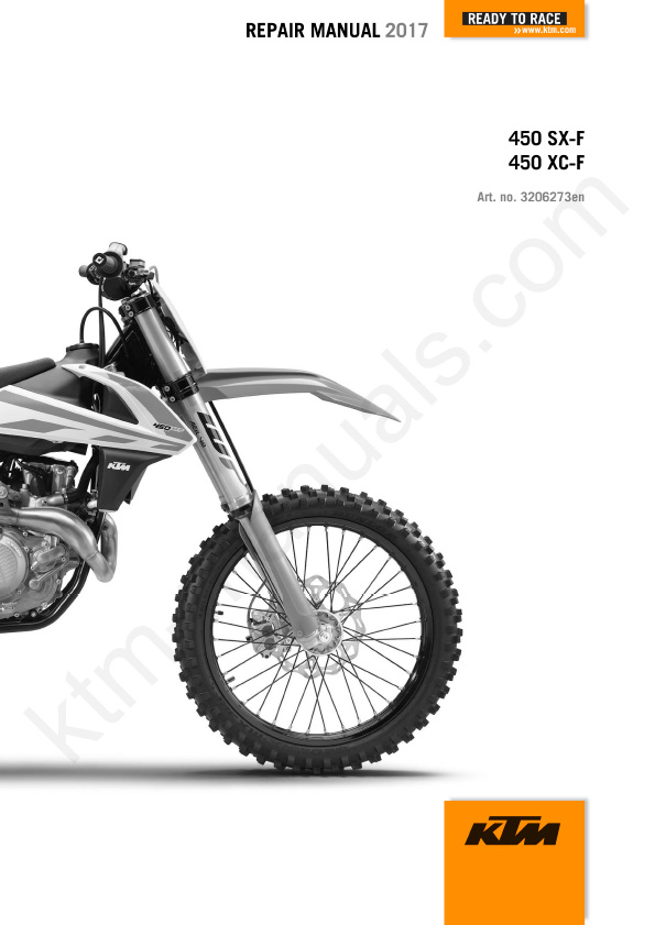 2017 KTM 450 SX-F XC-F Service Repair Manual