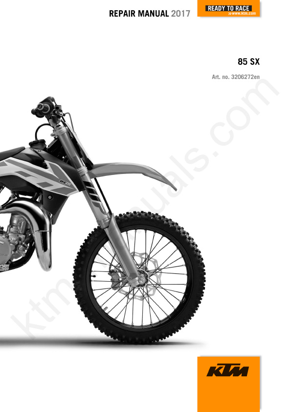 2017 KTM 85 SX Service Repair Manual