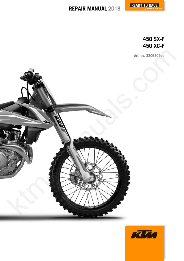 2018 KTM 450 SXF XCF Service Repair Manual