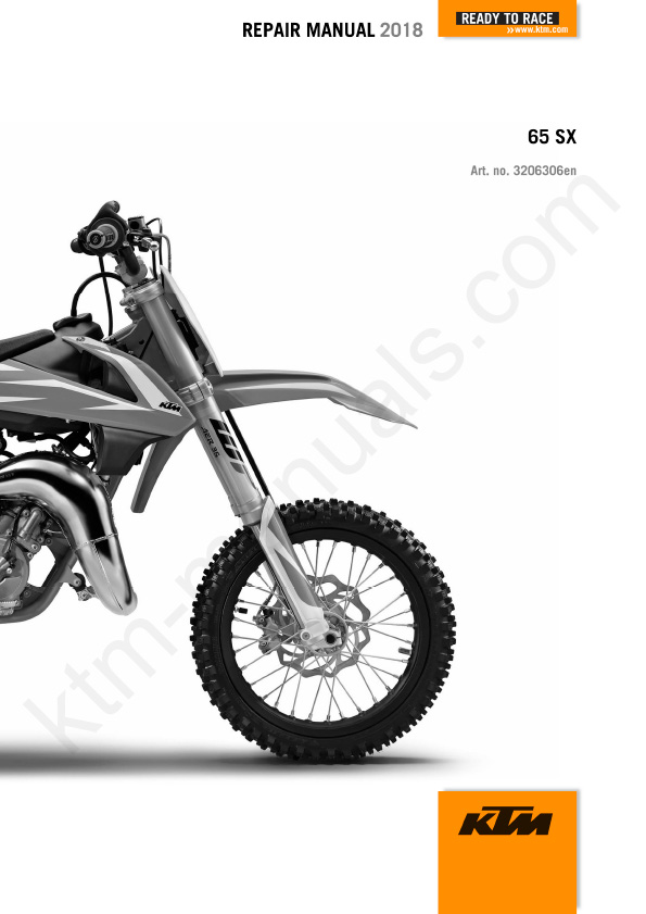 2018 KTM 6SX service repair manual