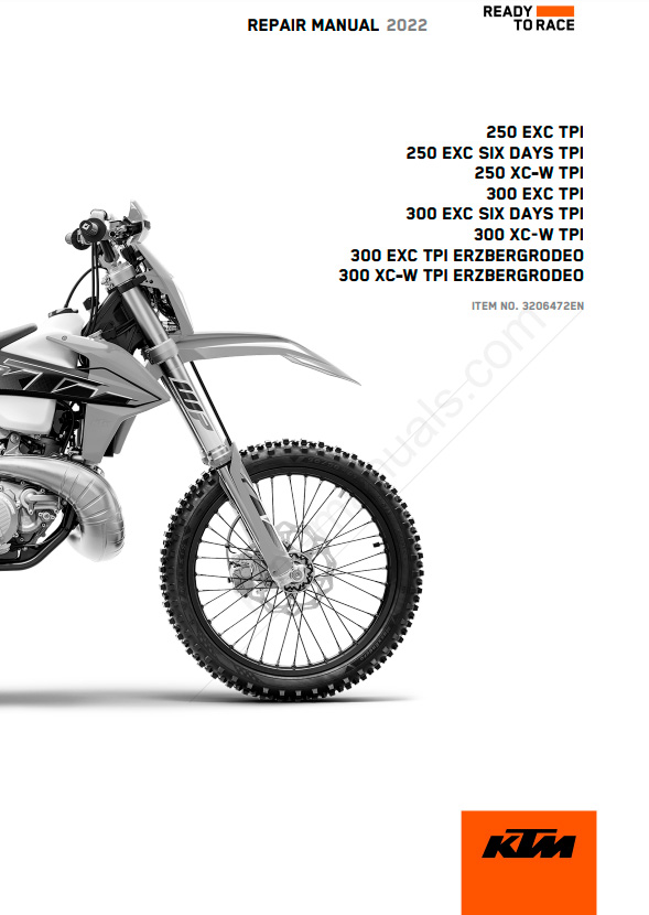 2022 KTM 250-300 TPI EXC / Six Days / ERZBERGRODEO Service Repair Manual